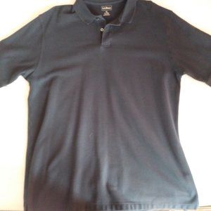 Men's Short Sleeve Dark Blue LL Bean Shirt